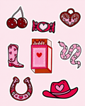 Pink Cowboy Sticker